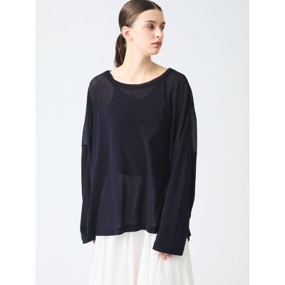 ｍｉｚｕｉｒｏ　ｉｎｄ　メッシュロングスリーブワイドＴ