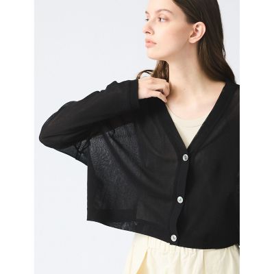 ｍｉｚｕｉｒｏ　ｉｎｄ　メッシュＶネックショートカーディガン