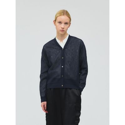 未使用級 極美品 mizuiro ind ワッシャーボイルショートカーディガン 未使用級 極美品 mizuiro ind ワッシャーボイルショートカーディガン