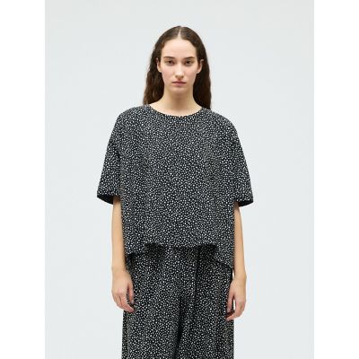 ＜mizuiro ind (Women)＞ｍｉｚｕｉｒｏ　ｉｎｄ　プリントワイドプルオーバー