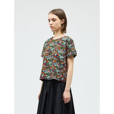 美品♪ ミズイロインド mizuiroind 花柄 総柄ブラウス 綿混 日本製 mizuiroind（ミズイロインド） SALE！ミズイロインド/mizuiro ind