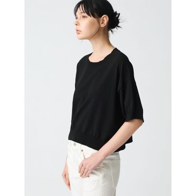 mizuiro ind / ミズイロインド mizuiro ind フリルスリーブクルーネックプルオーバー mizuiro ind｜コットン フリルスリーブ クルーネック プル