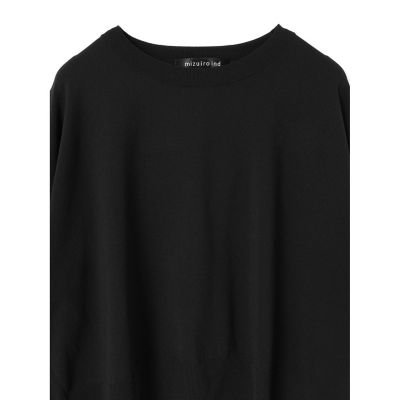mizuiro ind クルーネックハーフスリーブプルオーバー