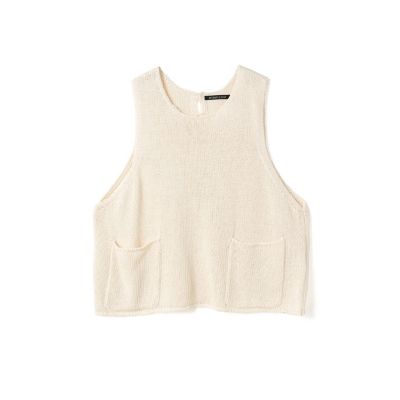 mizuiro ind テープヤーンショートベスト | mizuiro