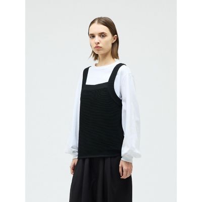 mizuiro ind キャミソールベスト　ブラック mizuiro ind キャミソールベスト | mizuiro ind (Women