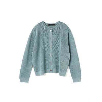 mizuiro ind ストーンウォッシュメッシュクルーネック