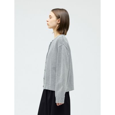mizuiro ind ストーンウォッシュメッシュクルーネック