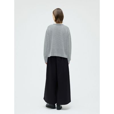 mizuiro ind ストーンウォッシュメッシュクルーネック