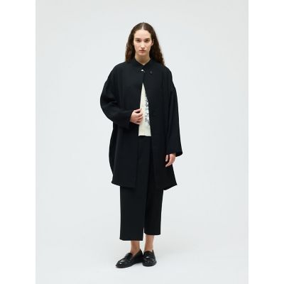 mizuiro ind メッシュ刺繍クルーカーディガン | mizuiro ind
