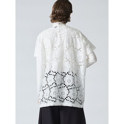 mizuiro ind レースクルーネックチュニックシャツ