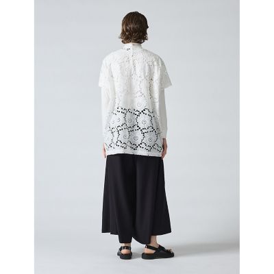 mizuiro ind ✨ミズイロインド レースクルーネックチュニックシャツ mizuiro ind レースクルーネックチュニックシャツ｜ MARcourt