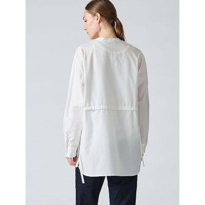 mizuiro ind スタンドカラーサイドリボンシャツ | mizuiro 