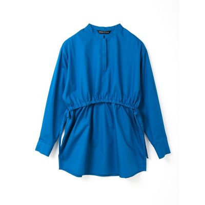 mizuiro ind スタンドカラーサイドリボンシャツ | mizuiro