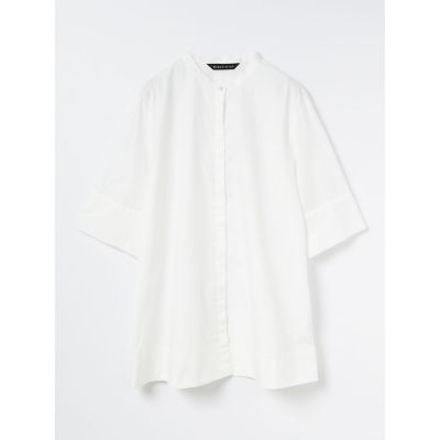 mizuiro ind スタンドカラーAラインシャツ | mizuiro ind 