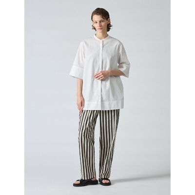 mizuiro ind スタンドカラーAラインシャツ | mizuiro ind 