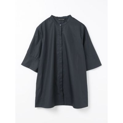 mizuiro ind スタンドカラーAラインシャツ | mizuiro ind 