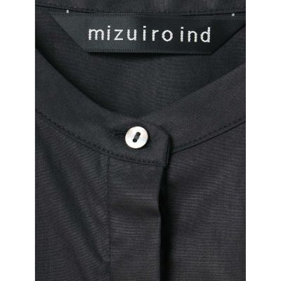 mizuiro ind スタンドカラーAラインシャツ | mizuiro ind 