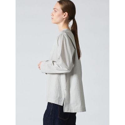 mizuiro ind ストライプヘンリーネックシャツ｜ MARcourt ONLINE