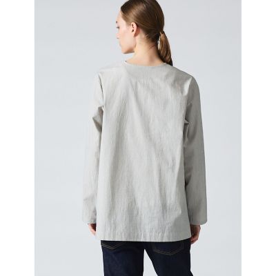 mizuiro ind ストライプヘンリーネックシャツ｜ MARcourt ONLINE