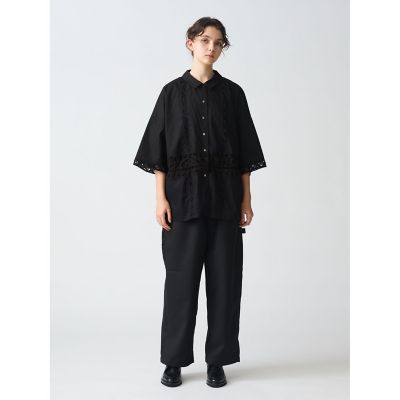 mizuiro ind バテンレースワイドシャツ | mizuiro ind