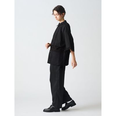 mizuiro ind バテンレースワイドシャツ | mizuiro ind