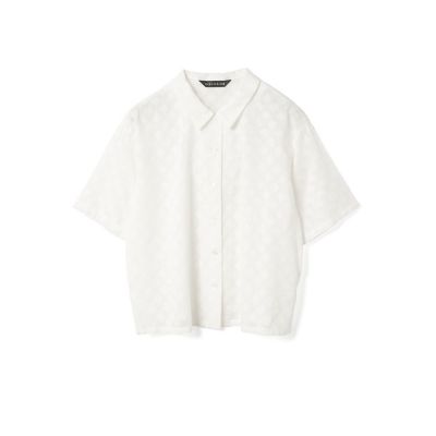 mizuiro ind カットジャカードハーフスリーブシャツ