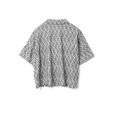 mizuiro ind / ミズイロインド mizuiro ind カットジャカードハーフスリーブシャツ mizuiro ind カットジャカードハーフスリーブシャツ