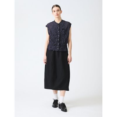 ｍｉｚｕｉｒｏ　ｉｎｄ　ドットプリントキャッチワッシャーノースリーブシャツ