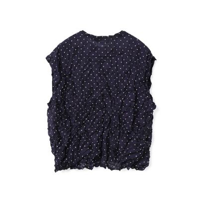 ｍｉｚｕｉｒｏ　ｉｎｄ　ドットプリントキャッチワッシャーノースリーブシャツ
