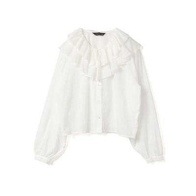 mizuiro ind ダブルフリルカラーシャツ　ミズイロインド セール】 mizuiro ind ダブルフリルカラーシャツ （シャツ