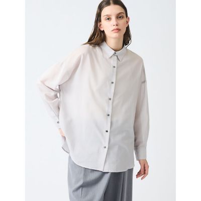 mizuiro indスタンドカラー シアー ワイドシャツ 楽天市場】【30%OFF】ミズイロインド mizuiro ind コットン 布帛