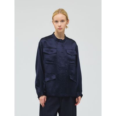 mizuiro ind サテンワークシャツ | mizuiro ind (Women