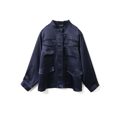 mizuiro ind サテンワークシャツ | mizuiro ind (Women