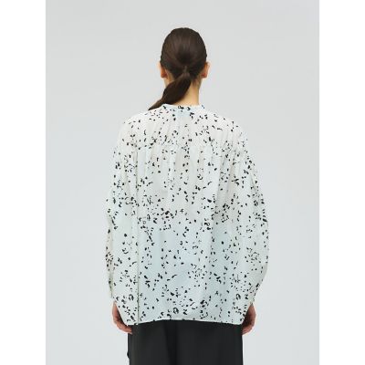 mizuiro ind プリントバックギャザーシャツ | mizuiro ind 