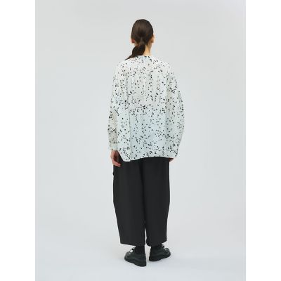 mizuiro ind プリントバックギャザーシャツ | mizuiro ind