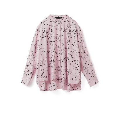 mizuiro ind プリントバックギャザーシャツ | mizuiro ind