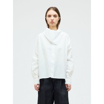 mizuiro ind スタンドカラーショートシャツ | mizuiro ind
