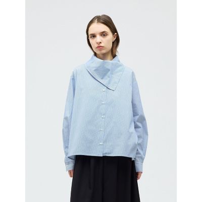 ｍｉｚｕｉｒｏ　ｉｎｄ　ストライプスカーフカラーシャツ