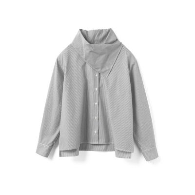 ｍｉｚｕｉｒｏ　ｉｎｄ　ストライプスカーフカラーシャツ