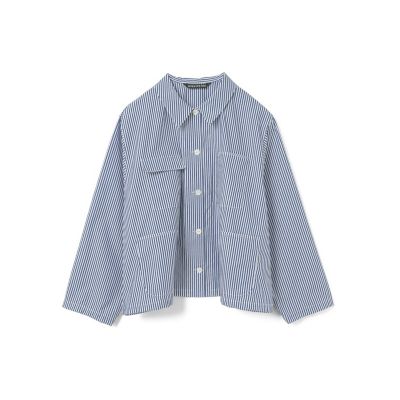 mizuiro ind ストライプカバーオール | mizuiro ind (Women