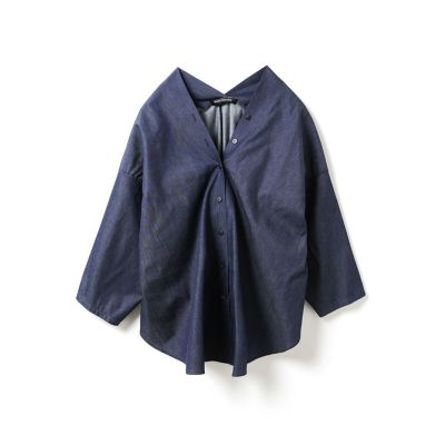 mizuiro ind Vネックデニムシャツ | mizuiro ind (Women