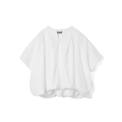 mizuiroind ノーカラーシャツ　グランパシャツ　スモッグ mizuiro ind｜バルーンノーカラーシャツ - MARcourt(マーコート