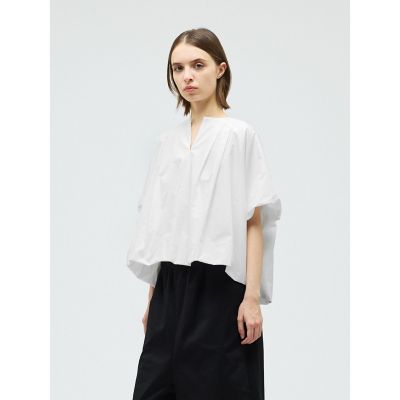 mizuiroind ノーカラーシャツ　グランパシャツ　スモッグ mizuiro ind バルーンノーカラーシャツ | mizuiro ind