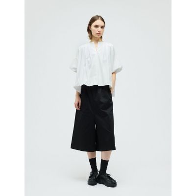 mizuiro ind バルーンノーカラーシャツ | mizuiro ind