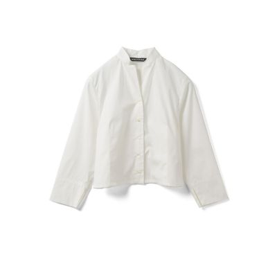 mizuiro ind スタンドカラーショートシャツ | mizuiro ind