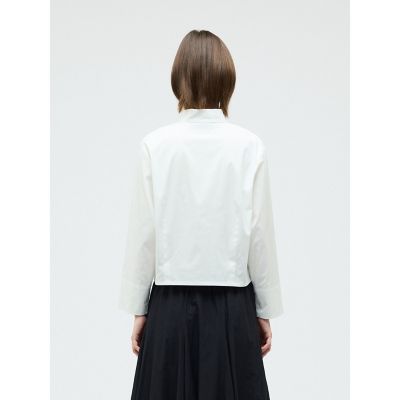 mizuiro ind スタンドカラーショートシャツ | mizuiro ind