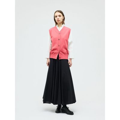 mizuiro ind スタンドカラーショートシャツ | mizuiro ind