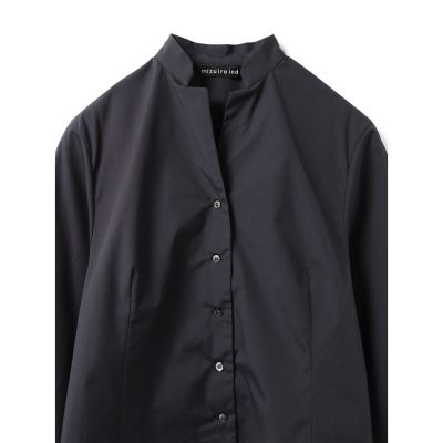mizuiro ind スタンドカラーショートシャツ | mizuiro ind