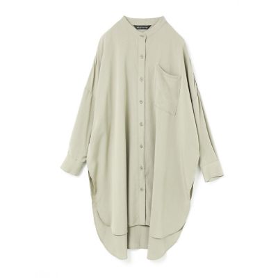 mizuiro ind T／Rバンドカラーロングシャツ | mizuiro ind