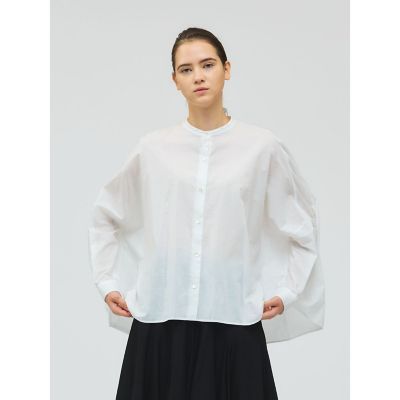 mizuiro ind バックギャザーワイドシャツ | mizuiro ind